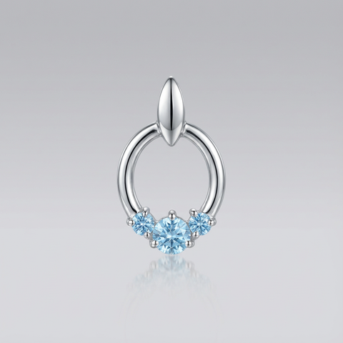 Pingente em topázio azul