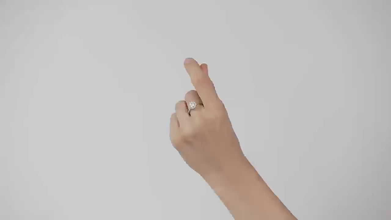 Solitário em prata .925 e 1CT moissanite