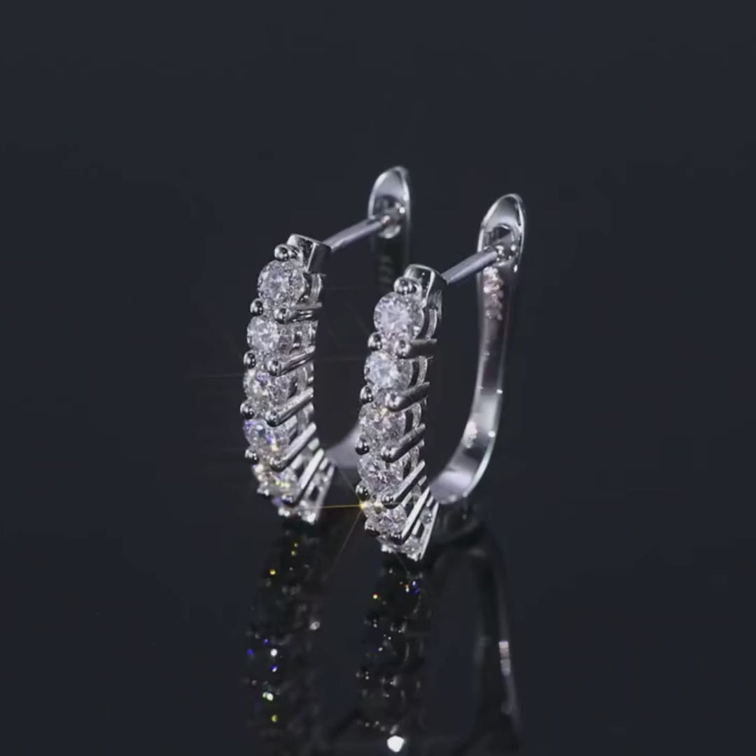 Brinco em prata .925 e moissanite