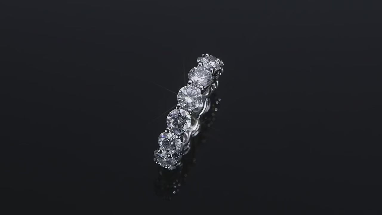 Aliança em prata .925 e 5mm moissanite (Black)