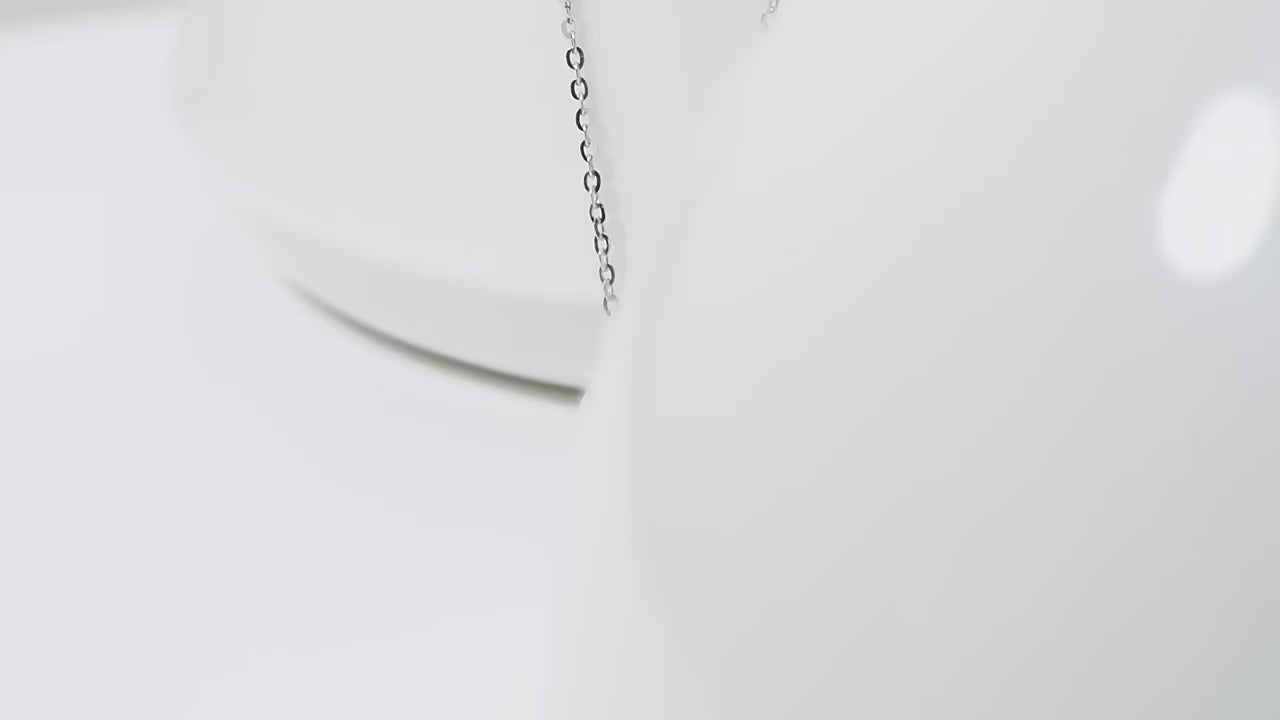 Colar com pingente em prata .925 e pêrola água doce