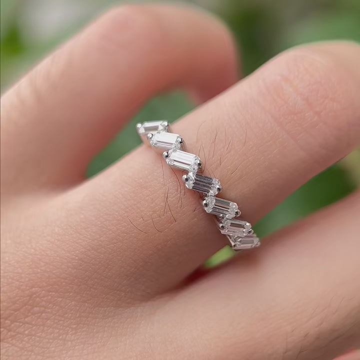 Anel em prata .925 e moissanite