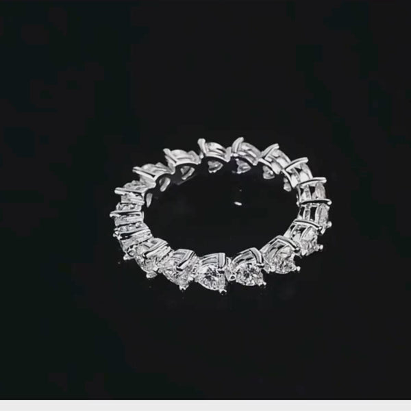 Anel em  Coração em prata .925  e 3 ,4, 5 mm moissanite.