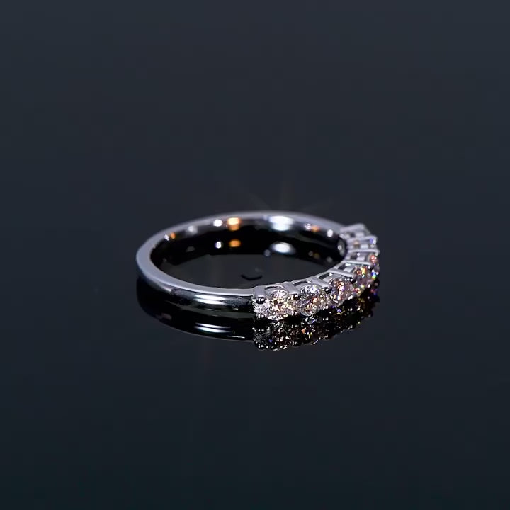 Anel em prata .925 e 0,7 Ct moissanite