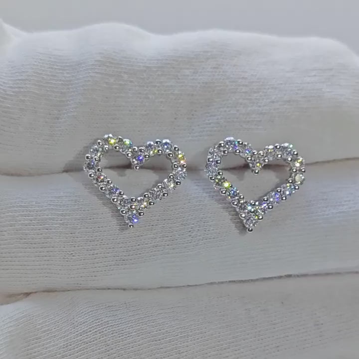 Brinco em prata .925 e 0.5 ou 1.0ct moissanite