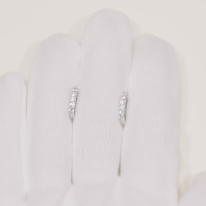 Brinco em prata .925 e moissanite