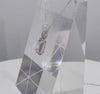 Colar com pingente em prata .925 e 1 CT moissanite