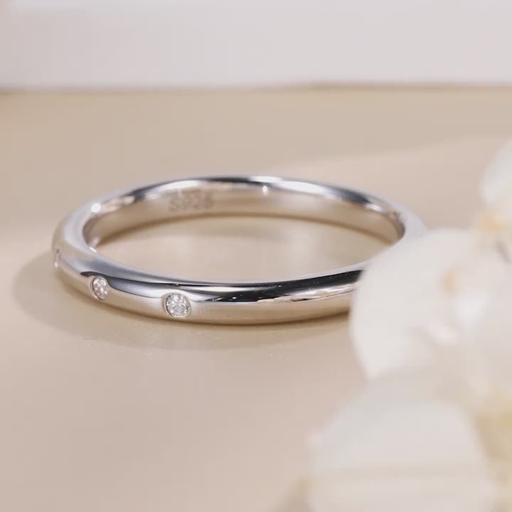 Anel em prata .925 e moissanite