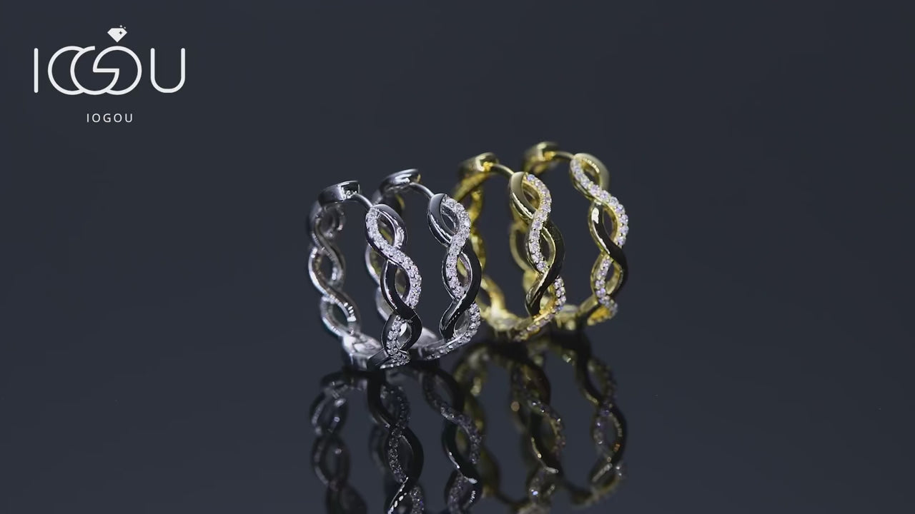 Brinco em prata .925 e moissanite