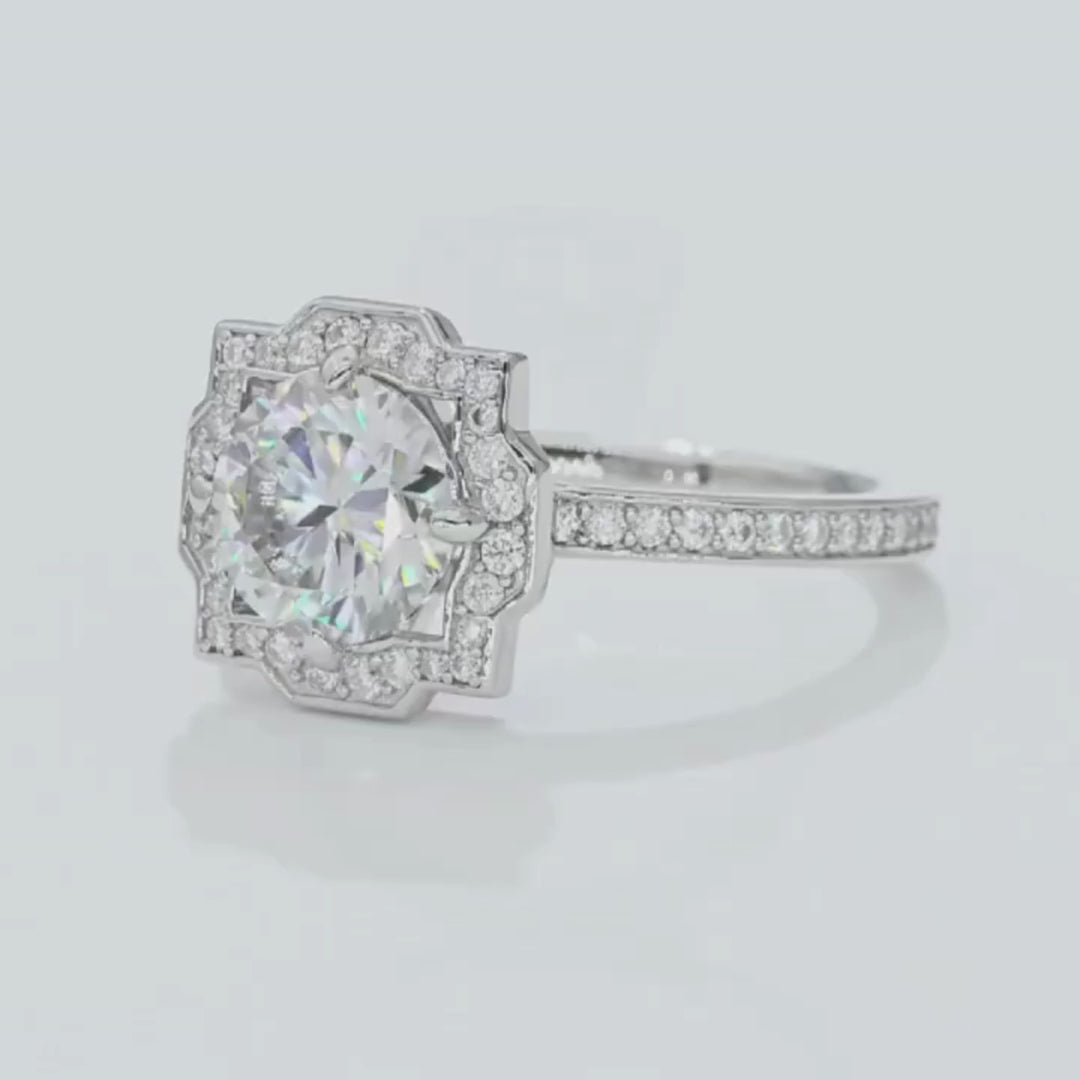 Solitário em prata .925 e  2.5ct moissanite