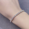 Pulseira em prata .925 e  3.0 CT Moissanite