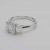 Solitário em prata .925 e 3.0 CT  moissanite