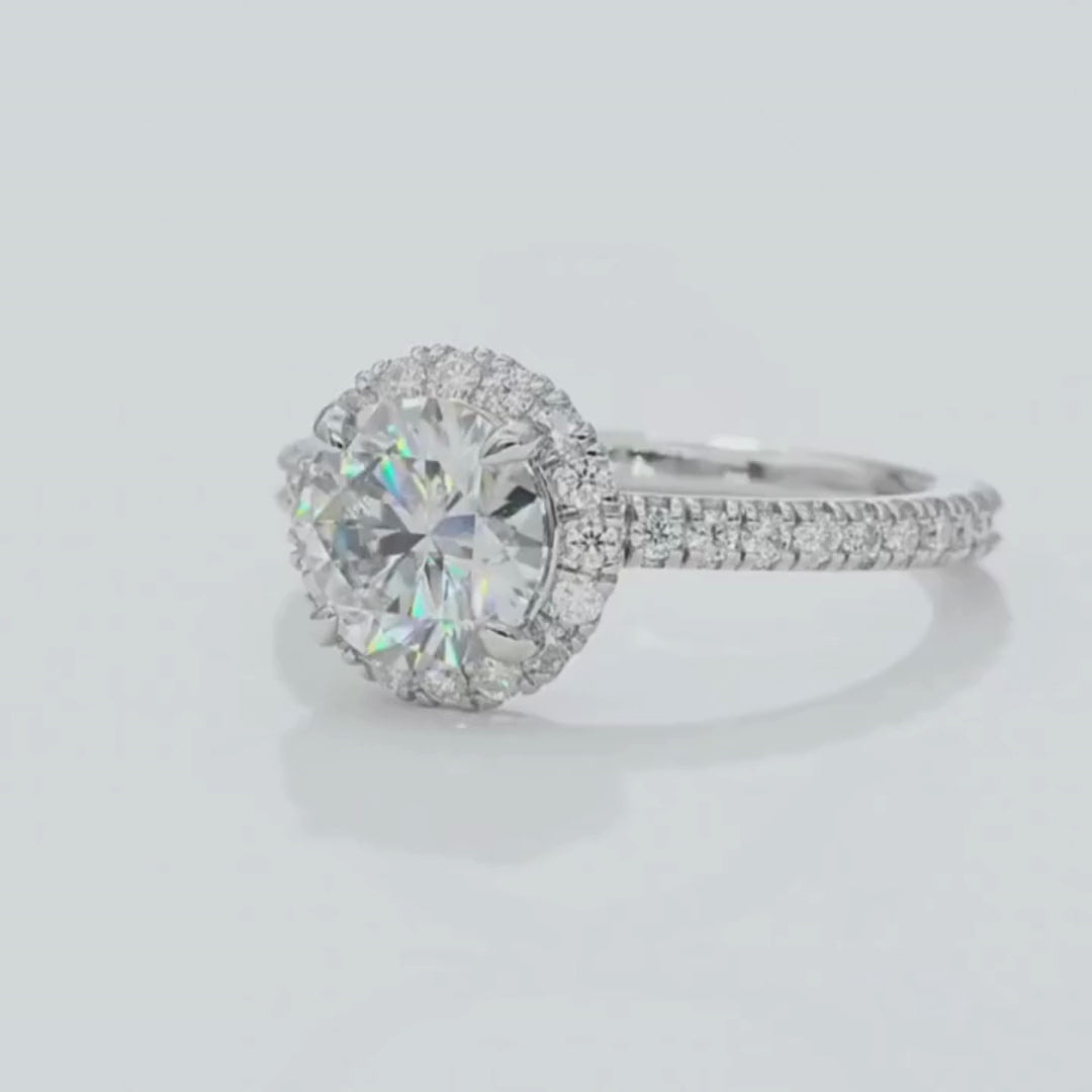 Solitário em prata .925 e 2.75ct Moissanite