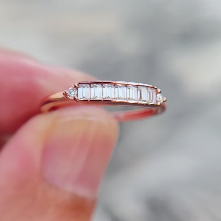 Anel em prata .925 e moissanite