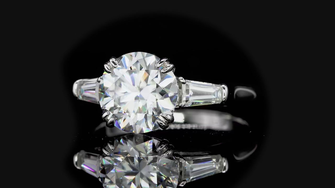 Solitário em prata .925 e 3CT ou 5CT moissanite