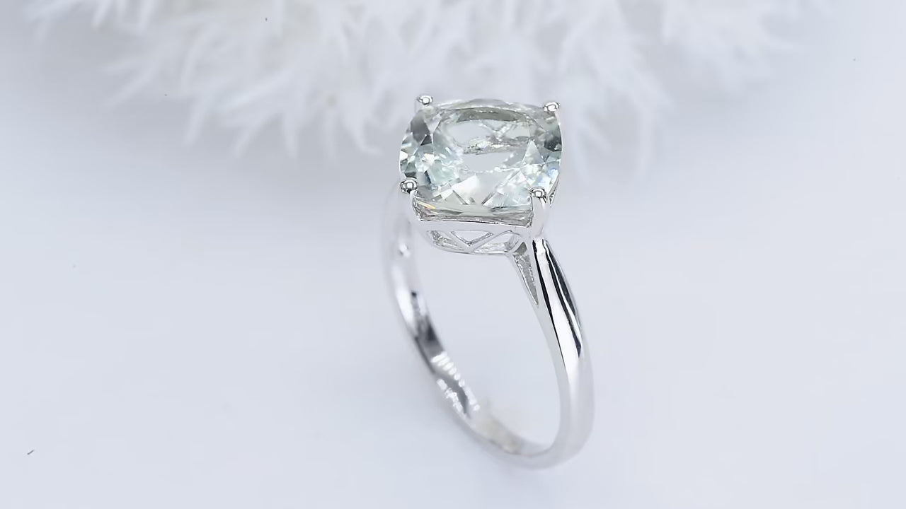 Anel em prata .925 e. 3.8CT ametista